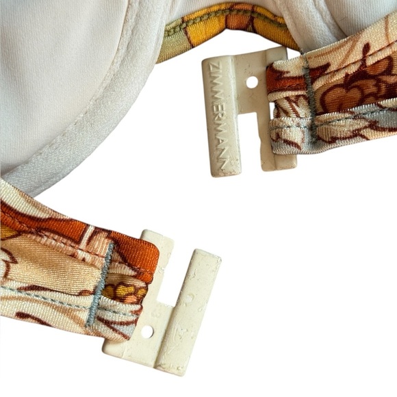 Zimmermann Andie Floral Underwired Bikini Top Size 0CD - Picture 6 of 9